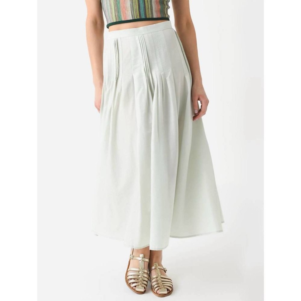 CHUFY Anise Skirt in Palm Dye Bone Pleat Women's Size Medium